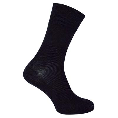 3 Paar Multipack Herren Wolle diabetische Socken für geschwollene Beine | Dr.Socks | gerippte nahtlose Merinowolle Socken in schwarz - schwarz Image