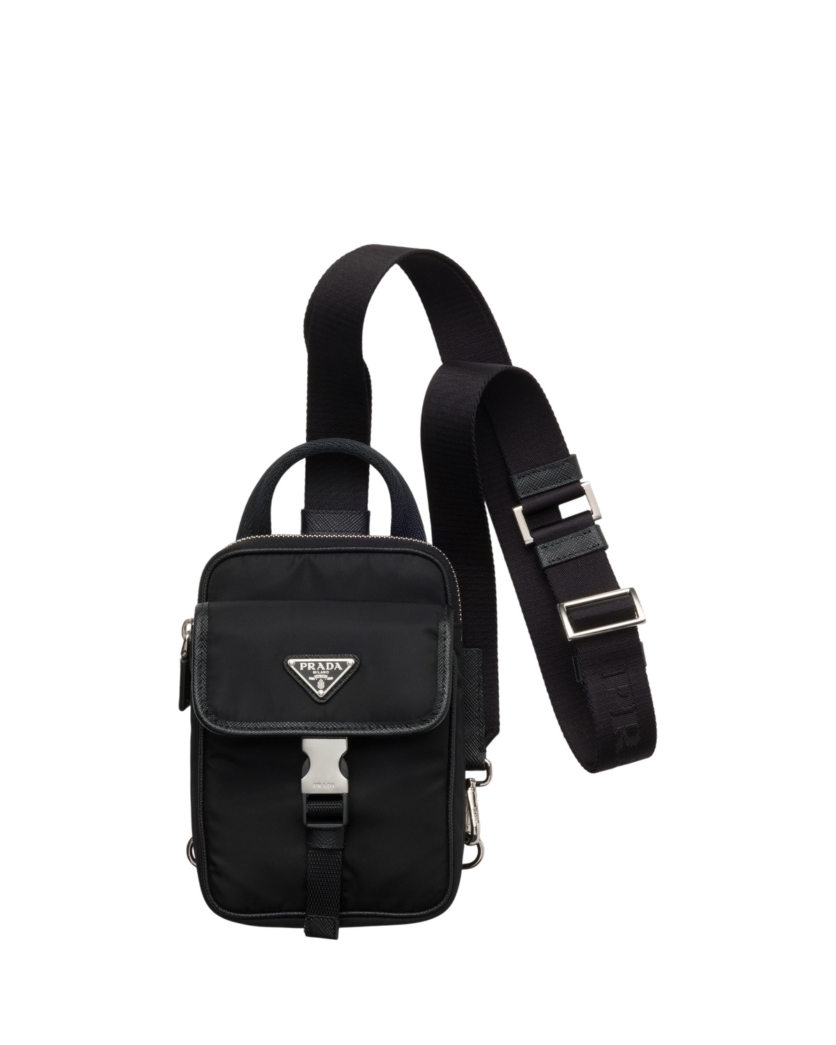 Prada Re-Nylon and Saffiano Leather Smartphone Case - Black
