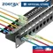 ZoeRax 24 Port RJ45 Shielded Patch Panel with FTP Cat6 Female to Female Coupler 1u 19-inch Inline