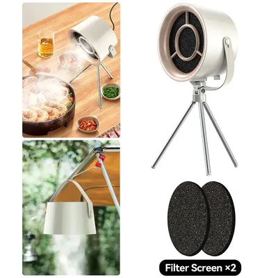 2025 New Portable Exhaust Fan Small Kitchen Hood Extractor Barbecue USB Supply Desktop Range Hoods