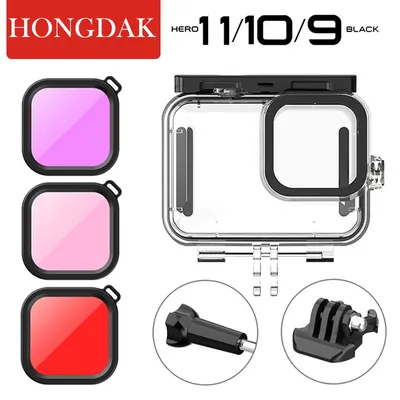 For GoPro Hero 10 11 12Waterproof Case for Go Pro 9 Underwater Diving Cover Housing With Dive