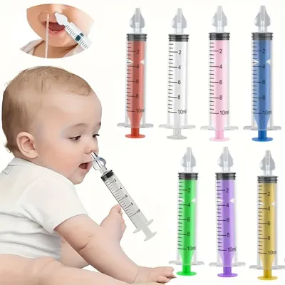 10ML Needle Tube Babies Nasal Aspirator Silicone Baby Nose Cleaner Nose Care Cleaner Rhinitis Washer