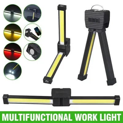 USB Rechargeable XPE LED Emergency Floodlight IPX4 Waterproof COB Handheld Camping Torch