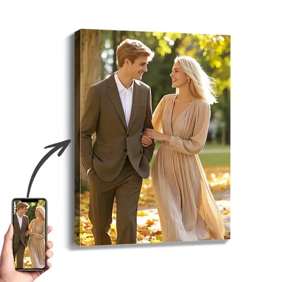 1 Pc Custom Photos with DIY Wood Frame or frameless poster,Custom Wedding Photo,idea gift,Personalized Canvas Painting