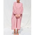 Abito oversize in doppia garza a quadri rosa GRETA * OFFON CLOTHING