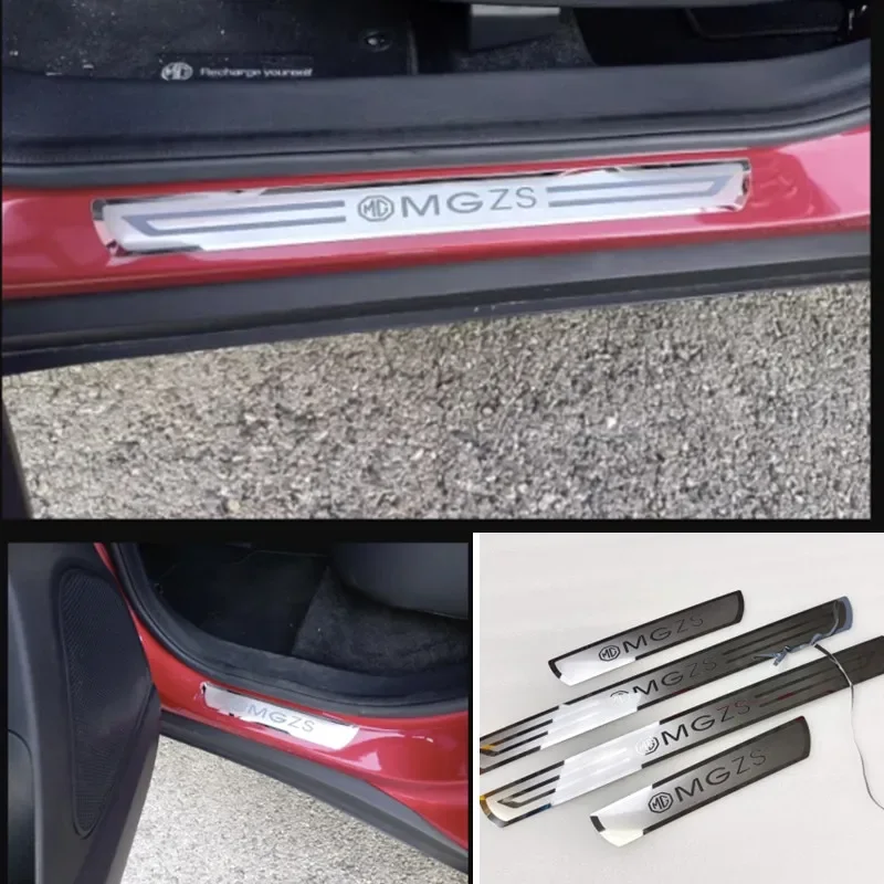 Per Mg Zs 2016 - 2023 Accessori Auto Davanzale Della Porta Piatto Dello Scuff Trim In Acciaio Inox Pedale di Benvenuto Car Styling Protezione Adesivo