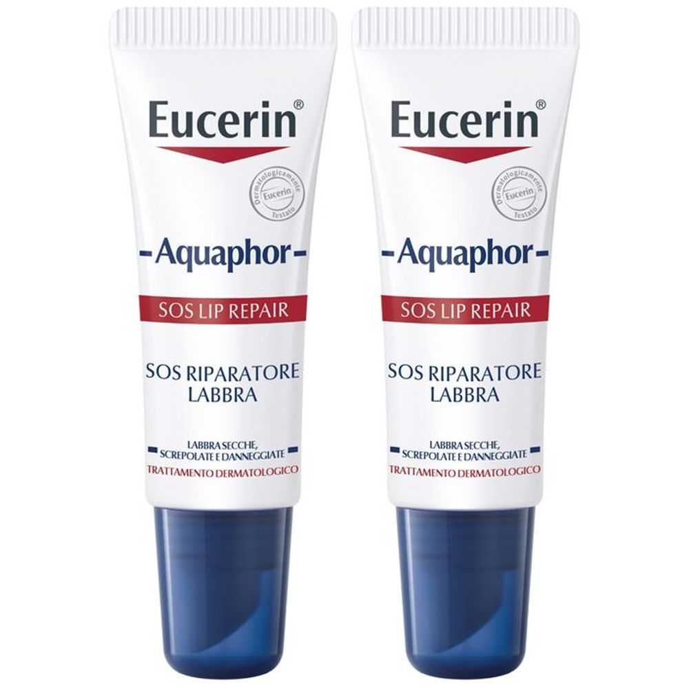 Eucerin Aquaphor SOS Riparatore Labbra 10 ml stick labbra 2x10 Balsamo