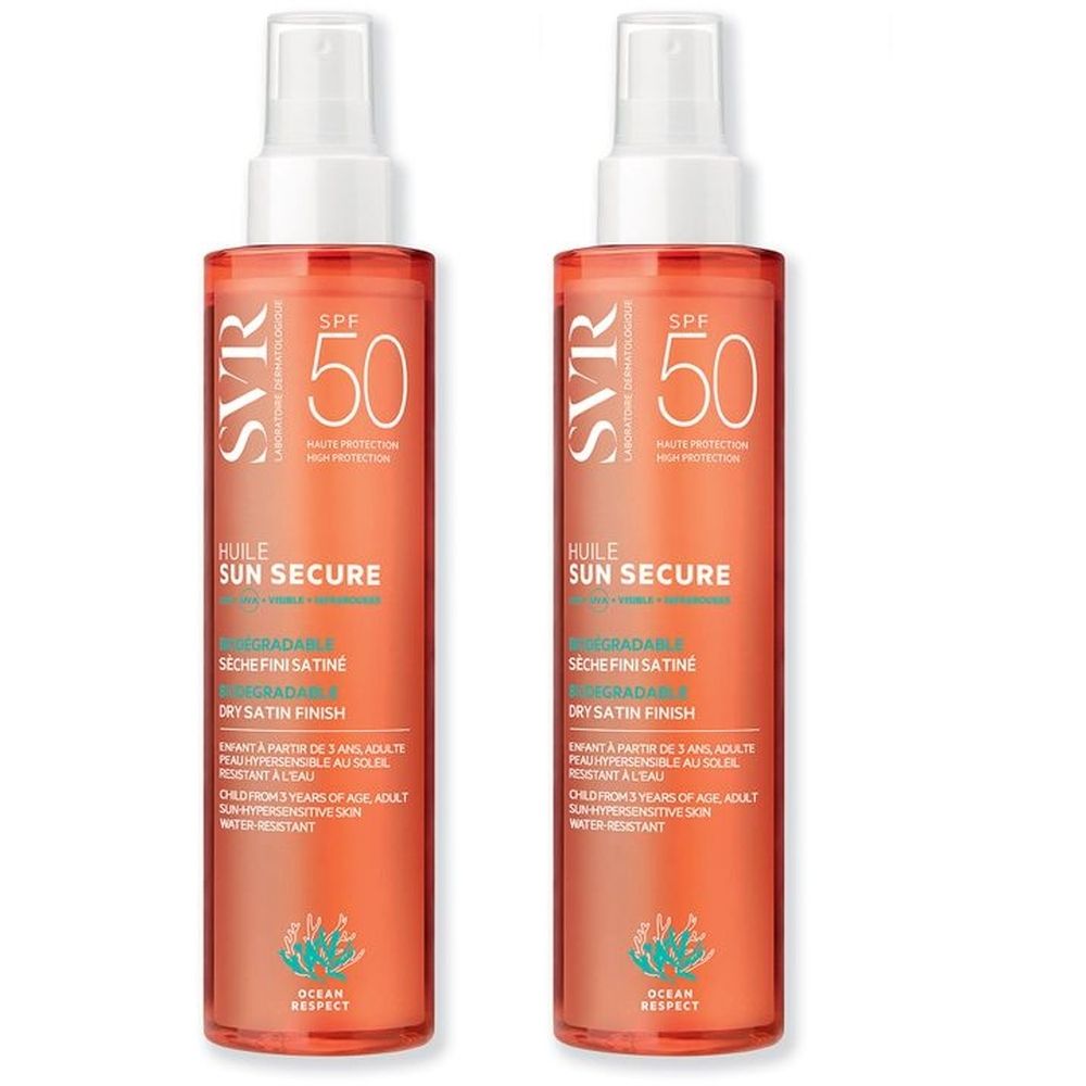 SVR SUN SECURE HUILE SECHE SPF50+ NUOVA FORMULA 2x200 ml Olio