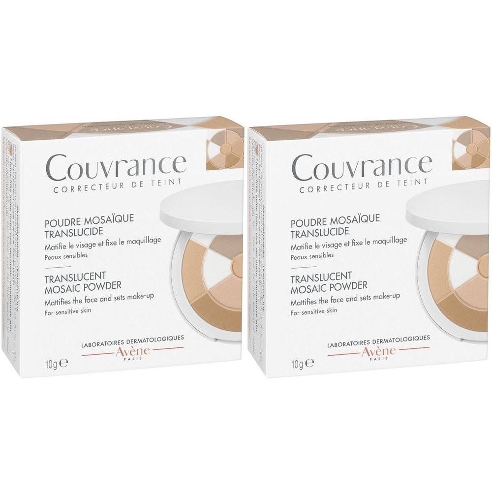 Eau Thermale Avène Couvrance Cipria Mosaico Traslucida 2x10 g Make up