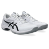 Tennisschuh ASICS "GAME FF CLAY", Gr. 48, schwarz-weiß (weiß, schwarz), Textil, Synthetik, sportlich, Schuhe, für Sandplätze, Clay, All-Court