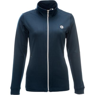 Fleecejacke DEPROC ACTIVE "SHOENWOOD II WOMEN", Damen, Gr. 56 (XXXL), blau (navy), 60% Polyester; 40% Baumwolle, casual, tailliert, Langarm gerader Abschluss, Jacken, weiche Fleecejacke in traditioneller Optik Image
