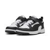 Sneaker PUMA "PUMA Rebound V6 Lo Sneakers Kinder", Kinder, Gr. 28, schwarz-weiß (weiß schwarz), Obermaterial: Synthetik, Textil; Futter: Textil; Laufsohle: Gummi, Schuhe