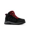 Wanderschuh COLUMBIA "REDMOND™ III MID WATERPROOF", Gr. 48, rot (schwarz, mountain rot), Synthetik, Schuhe, wasserdicht