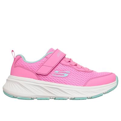 Skechers Girl's Edgeride - Smooth Journey Sneaker | Size 12.5 | Hot Pink/Turquoise | Textile/Synthetic | Machine Washable