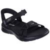 Sandale SKECHERS "GO WALK FLEX SANDAL-ILLUMINATE", Damen, Gr. 38, schwarz, Textil, unifarben, sportlich, Schuhe, Sandalette, Trekking Sandale mit Gogo Mat Fußbett