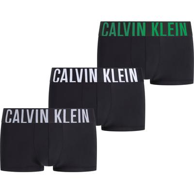 Trunk "LOW RISE TRUNK 3PK", Herren, Gr. XXL (56), misty gr, weiß, blossom gr, Jersey, Obermaterial: 88% Polyester, 12% Elasthan, CALVIN KLEIN UNDERWEAR, kontrastfarbene Details, körpernah, Unterhosen, mit Logobund Image