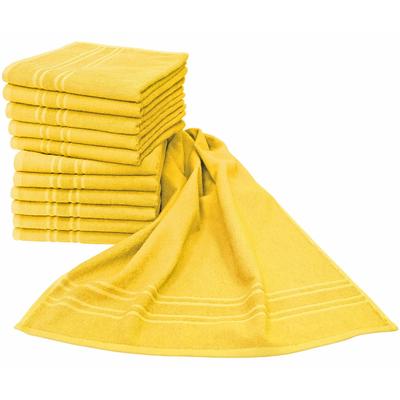 Handtuch DYCKHOFF "Saphir Friseurhandtücher", gelb, B:47cm L:85cm, Frottier, Frottier, Handtücher (Packung), Farbecht und besonders strapazierfähig, 47x85 cm Image