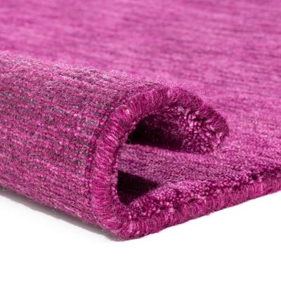 Wollteppich MORGENLAND "Uni - Gabbeh Teppich - Softy", lila, B:200cm H:1,6mm L:250cm, Schurwolle, Teppiche, Gabbeh Optik, Uni Farben, reine Wolle, sehr weicher Flor, Wohnzimmer Image