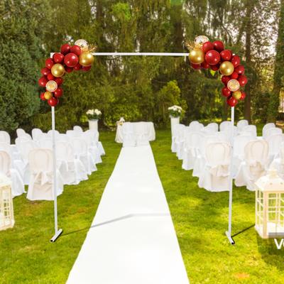 White Iron Pipe Arch Backdrop Stand 2x2m for DIY Event Decor - 17.7
