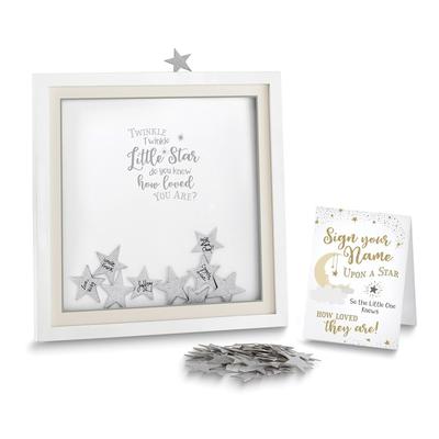 Curata Lillian Rose Twinkle Twinkle Little Star. Shadow Box Frame with 48 Signing Stars