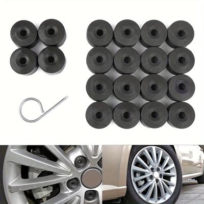 TEMU 20pcs 17mm Wheel Covers Caps + Removal Tool Replacement For Vw Cover Cc Wheel Bolt Image