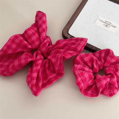 TEMU 2-piece Fabric Hair Ties: Vintage & Elegant Style For Ladies Image