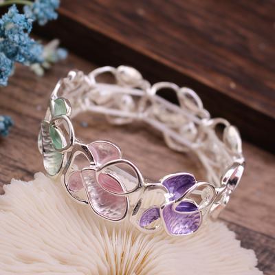 TEMU A Stylish And Elegant New Enamel Bracelet In A Unique Shape, Featuring A Vibrant Design Wear Or Gifting. Image