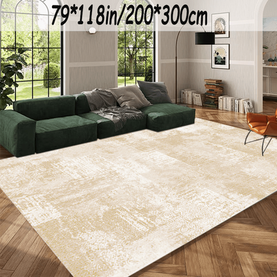 TEMU Golden Diamond Velvet + 800g/m² Anti-slip Spandex Base 1pc Area Mat Modern Minimalist Style Washable Easy-to-match Sofa Coffee Table Bedside Mat Dining Room Kitchen Game Room Entrance Floor Mat Image