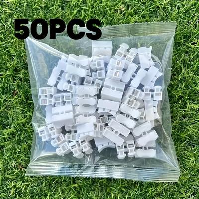 TEMU 50pcs Quick Connect Wire Terminals - Steel Spring Connectors, Easy Clamping, Hard-wired, Compatible, No Battery Required Image