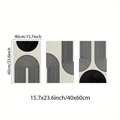 TEMU 3pcs Geometric Art Poster, Canvas Print Wall Painting, Abstract Shapes Poster, Art Prints, Paintings, Line Patterns Artwork, Home Decor, Room Aesthetic, Posters, Ideal Gift, Image