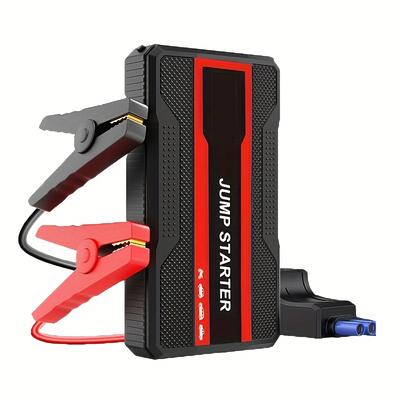 TEMU Car Jump Starter, Portable Emergency Booster, Car Starting Device, Vehicle Emergency Power Supply, 2 Usb Ports For Charging, Led Flashlighting, Black And Red, 1pc Image