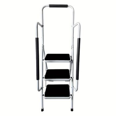 TEMU Step Ladder Foldable With Handrail, Steel Folding Step, Folding Step, Household To 150kg With Non-slip Mats For Home, Office, Kitchen, Christmas Decor Image