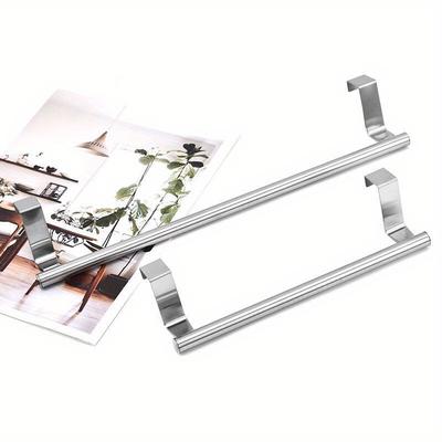TEMU A Convenient Towel Holder That Hung On Door Without The Need For Drilling, Suitable For Hanging Towels Or Rags. Image