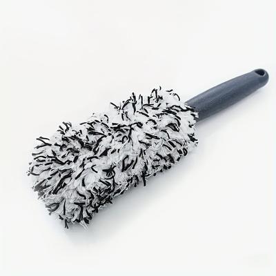 TEMU 1pc Softouch Microfiber Car Wheel Brush, Pp Material, Tire Cleaning Tool For Wheel Rim, Trunk, Motorcycle, Detailing Cleaning Accessory Image