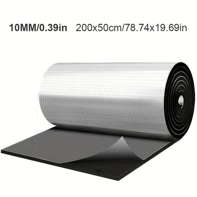 TEMU Ar Fireproof Heat Insulation Mats Square Aluminum Noise Reduction Mats Car Soundproofing Foam Car Hood Soundproofing Materials Image