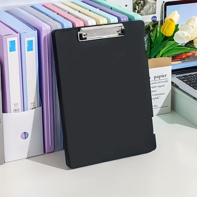 TEMU 1pc Durable Pp Clipboard - A4 File Holder With Sturdy Acrylic Board Clip, Ideal For Students & Office Use, Assorted Pastel Colors Image