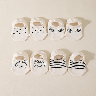 TEMU 4 Pairs Of Boat Socks Image