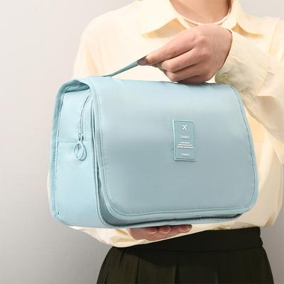 TEMU 1pc Large Capacity Foldable Makeup Bag - Lightweight, Multi-functional Travel Toiletry Organizer With Zipper Closure, Ideal For , Makeup Storage|minimalist Makeup Bag|lightweight Cosmetic Bag Image