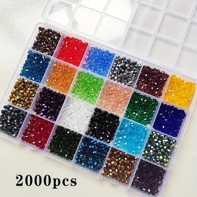 TEMU 4mm Jewelry Making Kits 24grids Glass Beads, 2000pcs/box Bead Assortments Image