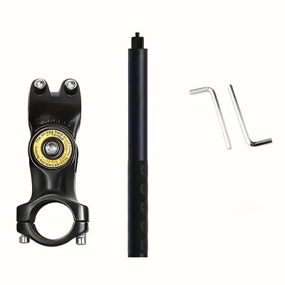 TEMU Aluminum Alloy U-bolt Handlebar Mount For & Smartphones - Camera Holder For Motorcycles, Bicycles, Cameras - Durable Gimbal With Black Finish Image