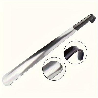 TEMU 16.5-inch Stainless Steel Shoe Horn With Long Handle – , Design For Effortless Shoe Wear, Elderly Aid Tool | Easygrip Handle | Longhandled Shoehorn Image