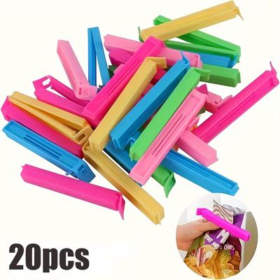 TEMU 10/20/30pcs Plastic Food Bag Clips, Reusable Seal Clips, Moisture And Dust Proof Freshness Kitchen Storage Box And Storage Accessories Image
