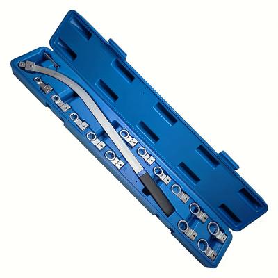 TEMU 15pcs Steel Belt Tensioner Pulley Removal Tool Kit, Universal Engine Timing Belt Tensioning Nut Bolt Screw Remover Wrench Set, Durable Automotive Accessory Image