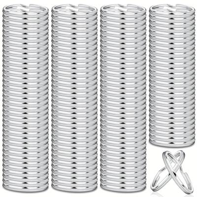 TEMU Pack Keyrings, Split Key Rings Bulk For Keychain And Crafts (15mm/20mm/25mm) Image