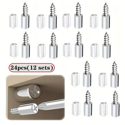 TEMU /72/100pcs Self- Bracket Shelf Support Pin, Wooden Shelf Pin, Shelf Support Pin, Non-slip Cover, Cabinet Shelf Pin, Suitable For Furniture, Shoe Cabinet, Kitchen Image
