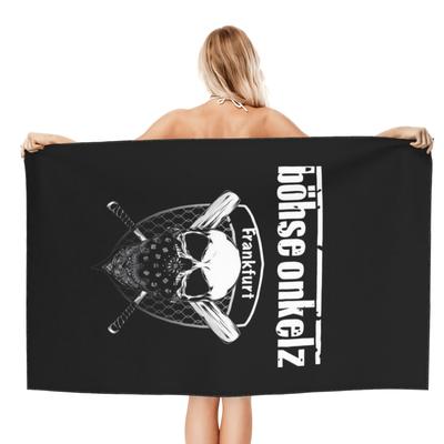 TEMU Onkelz Quick-dry Beach Towel - Ultra Absorbent, Soft Microfiber For Swimming, Camping & Travel - Stylish With & Text Print, Machine Washable, Modern Polyester Summer Essential Image