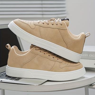 TEMU Casual Board Shoes, Sports Minimalist Style Skateboard Shoes With And Image