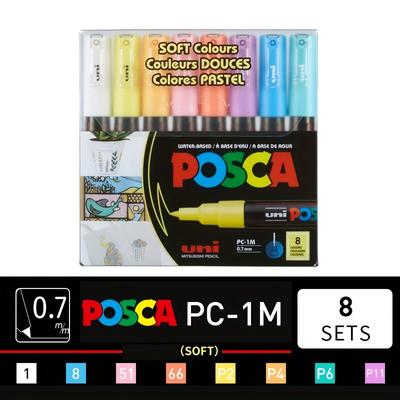 TEMU 1pc 1pc Posca Sketch Water Pen, Super Fine Tip 39.37 Inches, Used For Painting, Fabric, Cradling Painting, Wood, Plastic, Glass, Metal, Stone, Canvas, Paper, For Technical Image