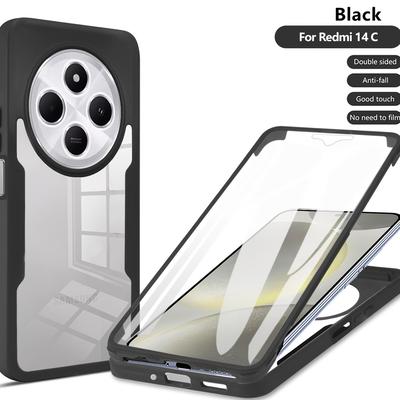 TEMU Shockproof Ultra-thin Phone Case For Xiaomi Redmi 14c 4g [with Built-in Screen Protector] Image