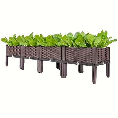 TEMU Garden With , Self-watering Planting Box For Flowers, Herbs And Vegetables Image